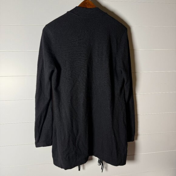 Magaschoni New York Twin Set Tank and Cardigan with Fringe Black Size Large - Picture 4 of 8